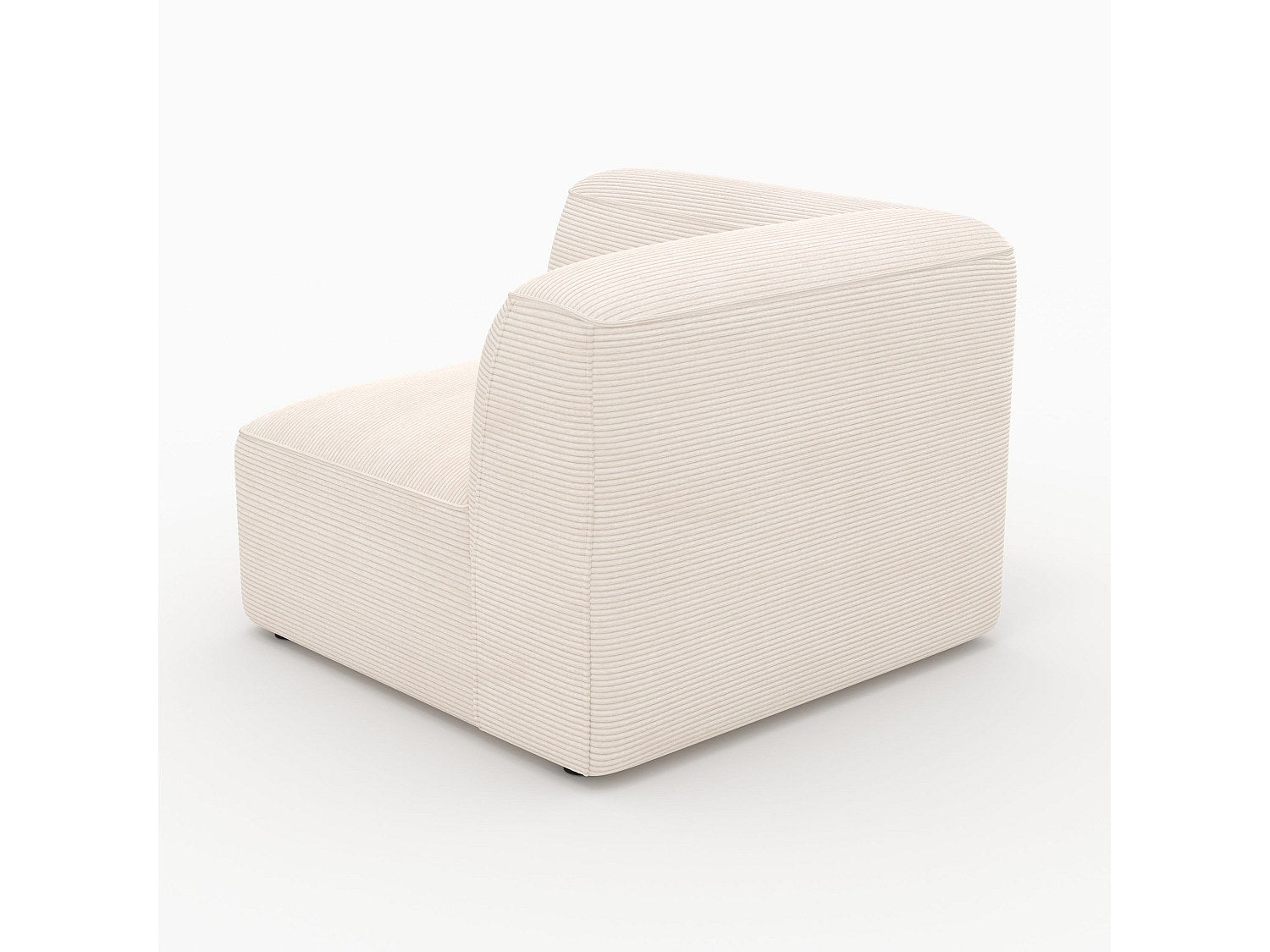 Angle pour canapé modulable blanc velours - Mina