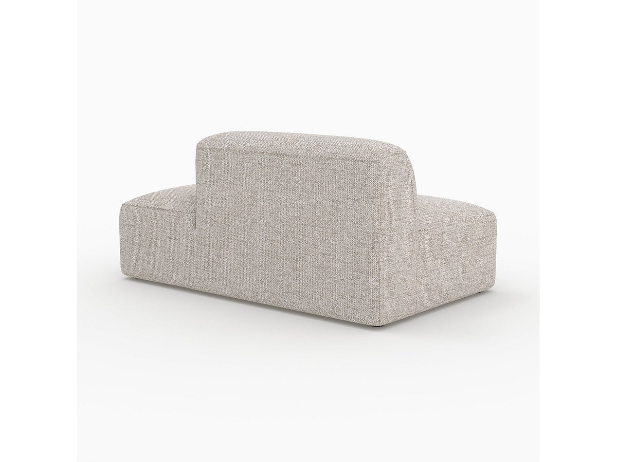 Méridienne pour canapé modulable beige tissu - Hestia