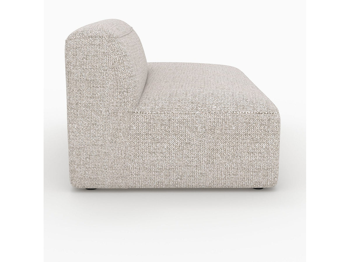Méridienne pour canapé modulable beige tissu - Hestia
