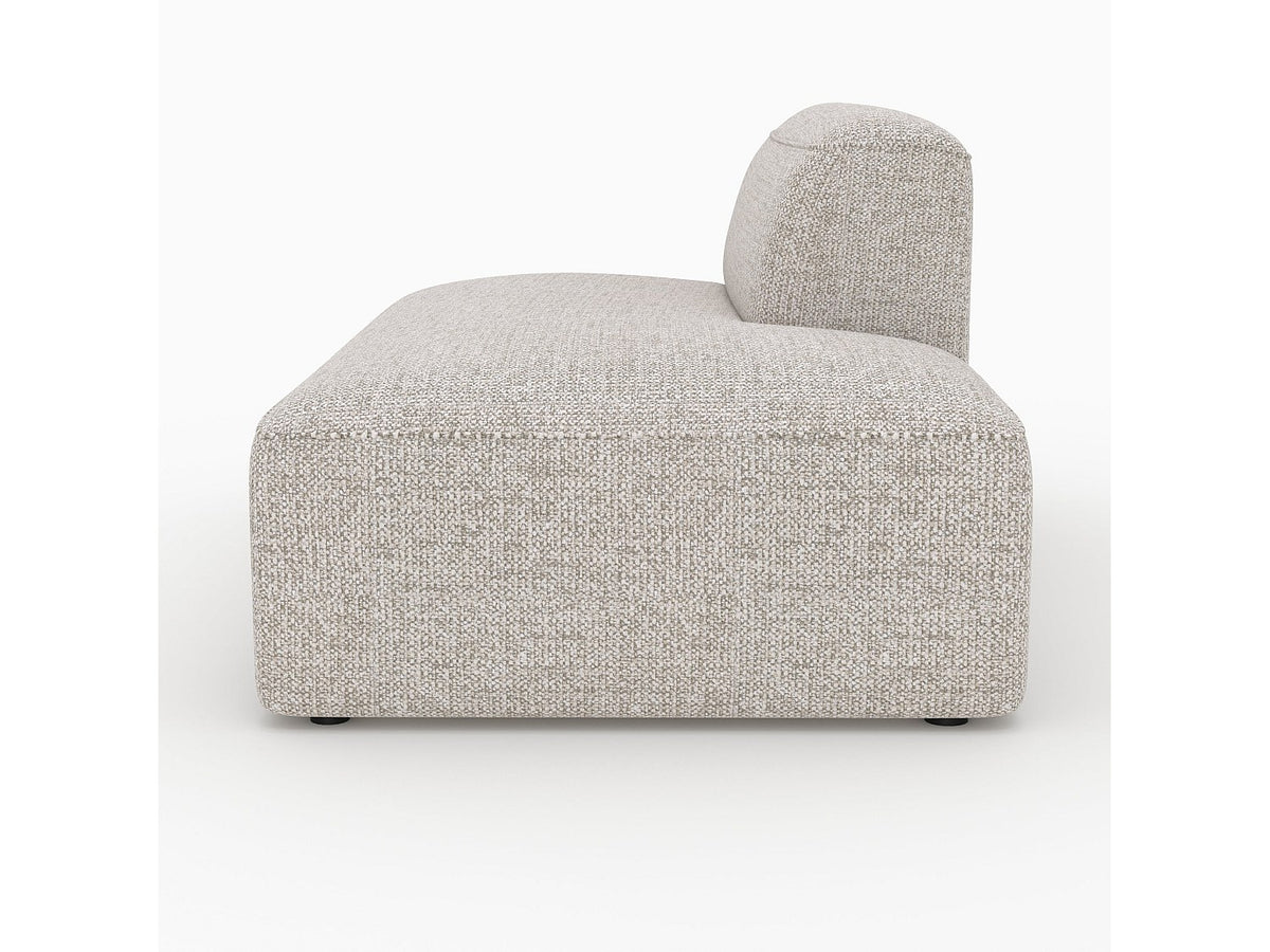 Méridienne pour canapé modulable beige tissu - Hestia