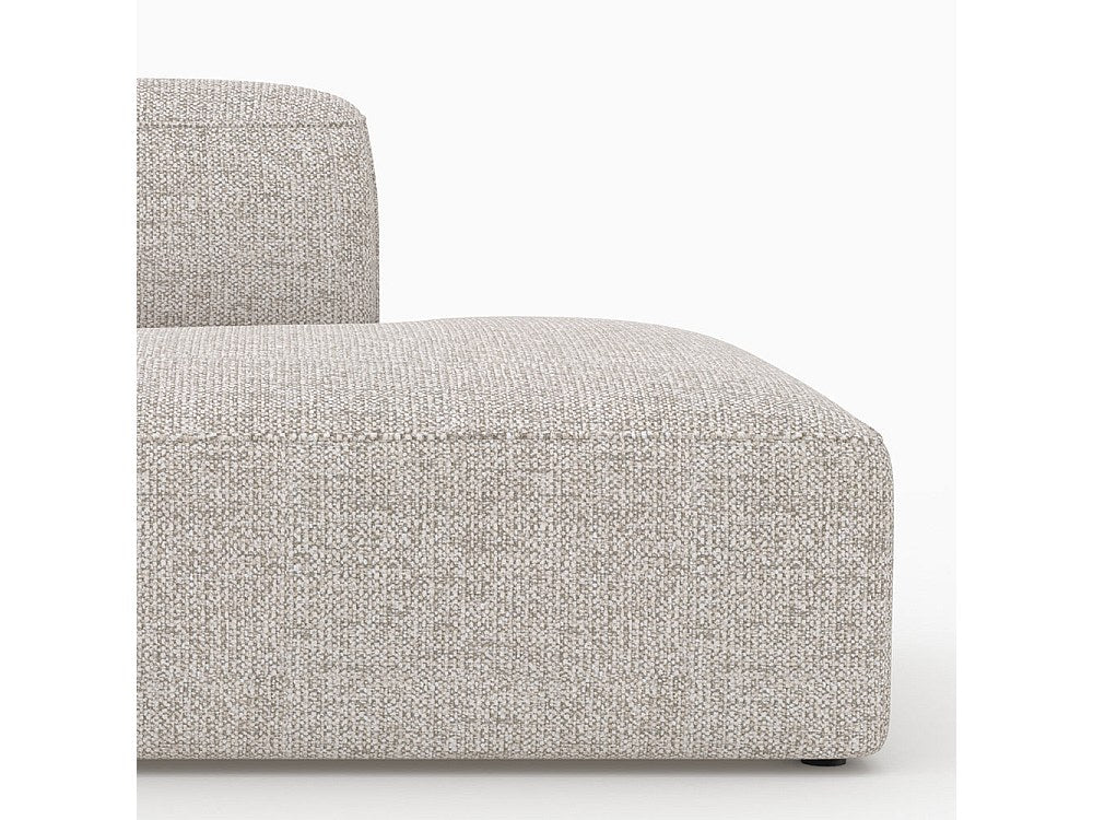 Méridienne pour canapé modulable beige tissu - Hestia