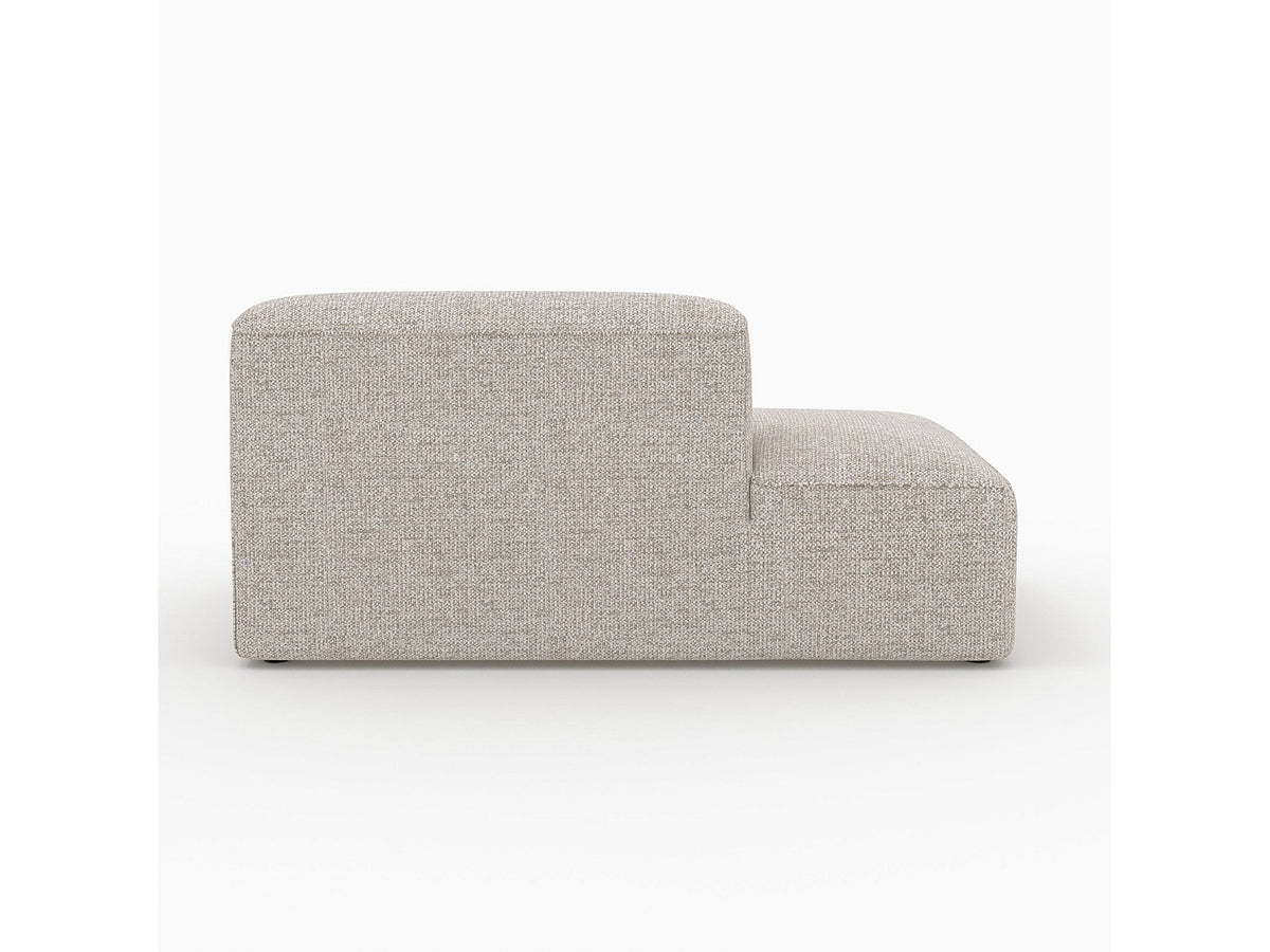 Méridienne pour canapé modulable beige tissu - Hestia