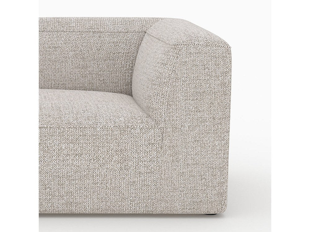 Méridienne pour canapé modulable beige tissu - Hestia