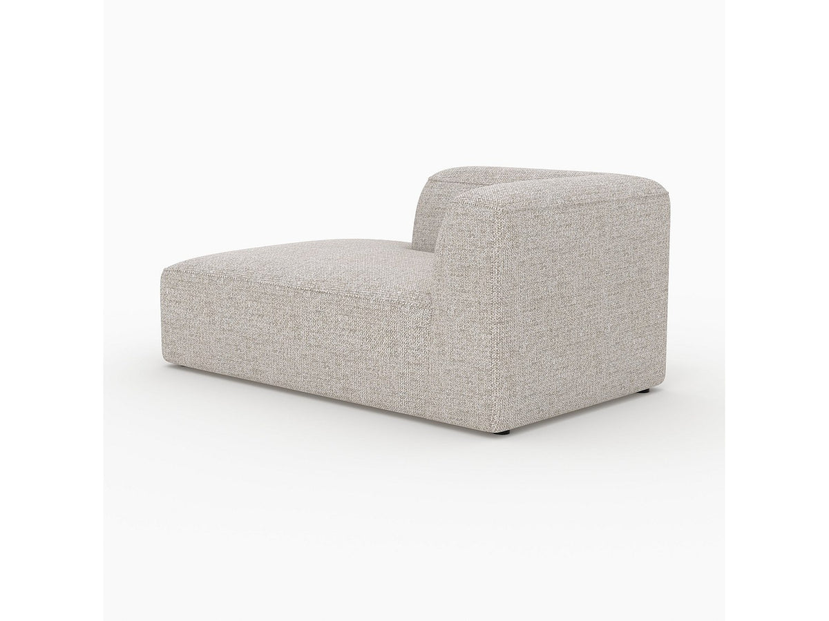 Méridienne pour canapé modulable beige tissu - Hestia