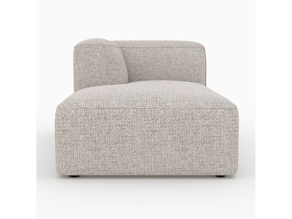 Méridienne pour canapé modulable beige tissu - Hestia