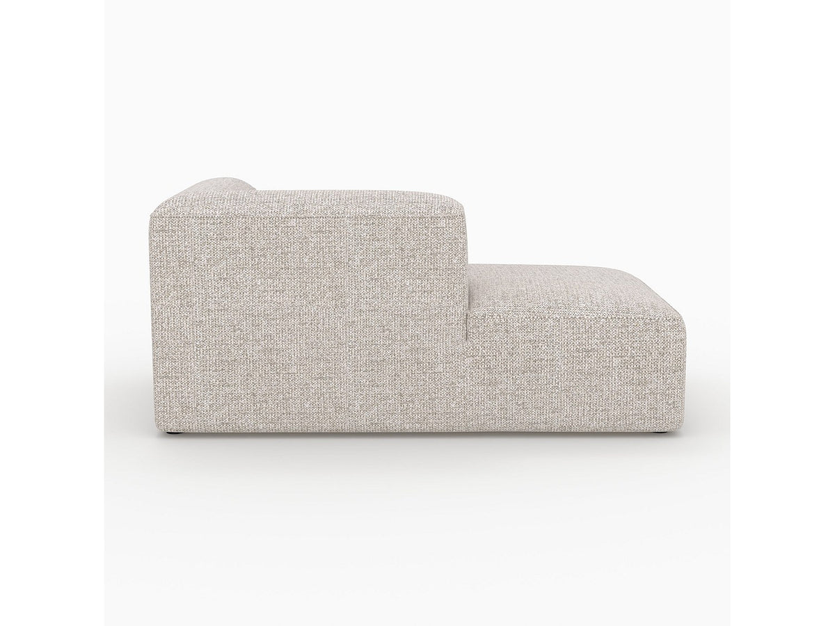 Méridienne pour canapé modulable beige tissu - Hestia