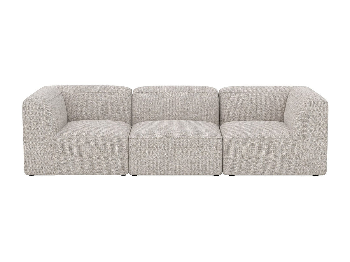 Canapé modulable 3 places beige tissu - Hestia