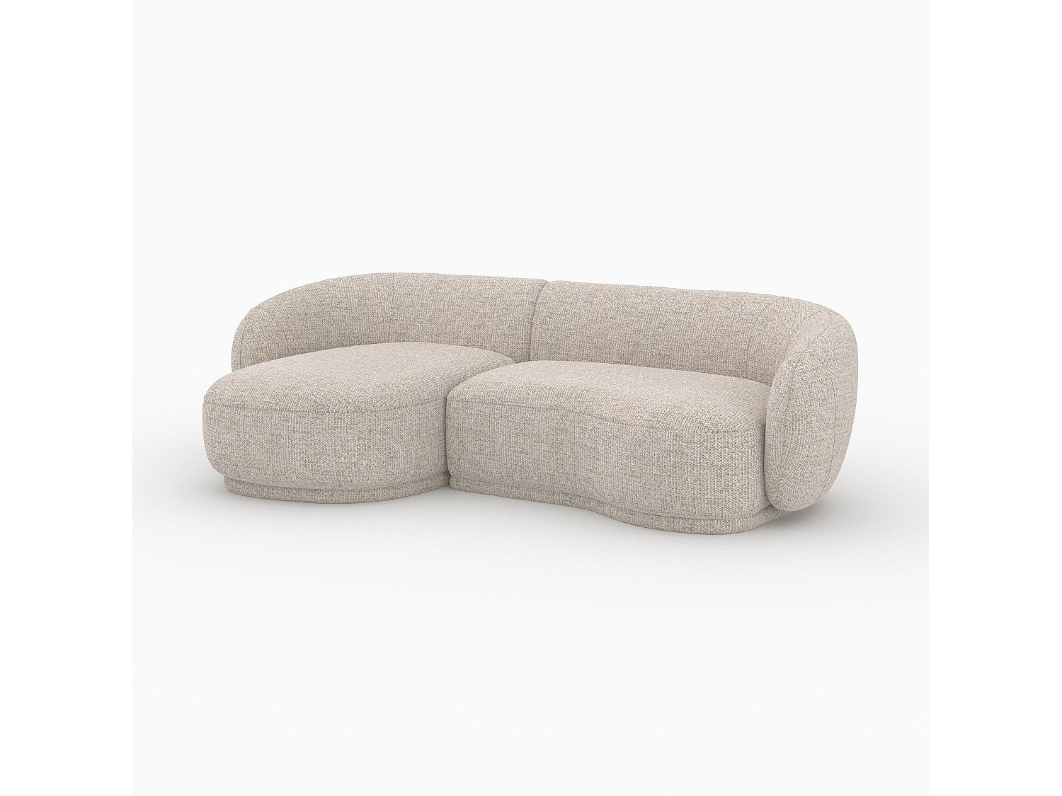 Angle pour canapé modulable 4 places beige tissu