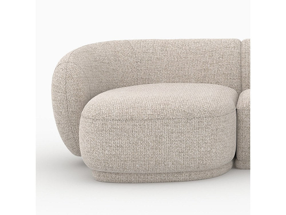 Angle pour canapé modulable 4 places beige tissu
