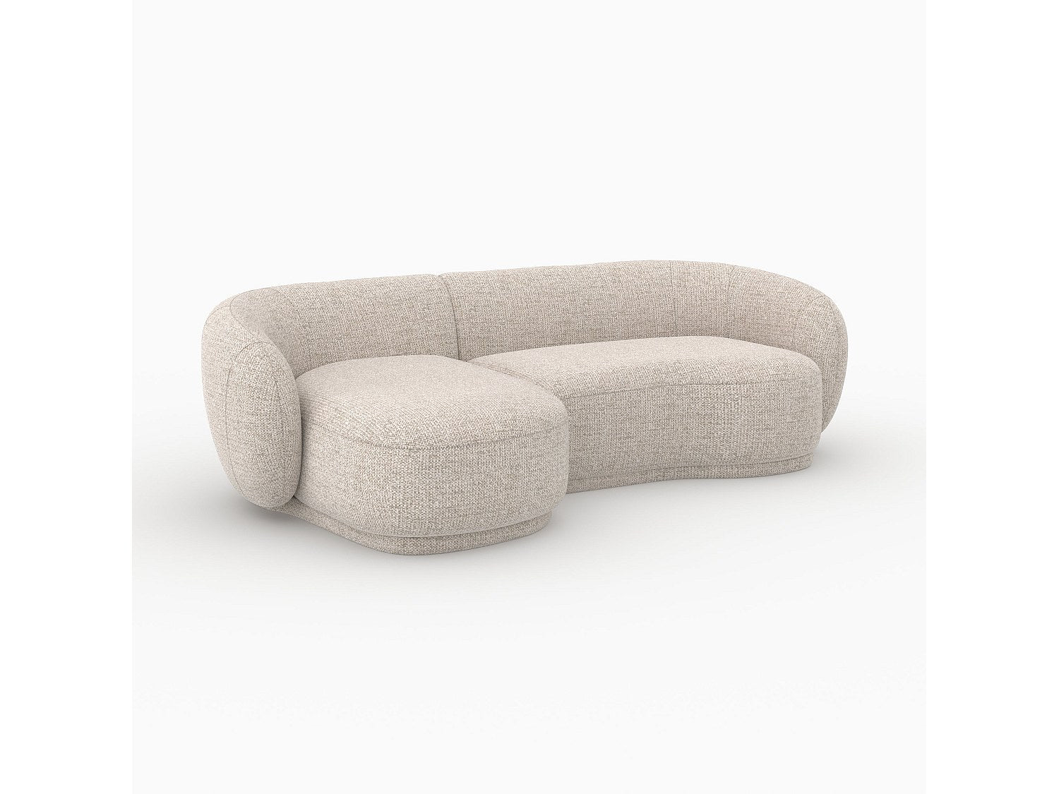 Angle pour canapé modulable 4 places beige tissu