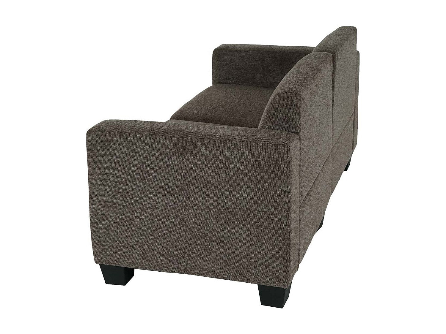 Canapé modulable 2 places marron tissu