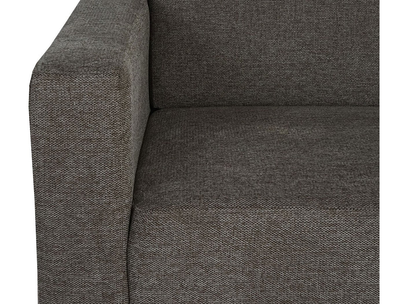 Canapé modulable 4 places marron tissu