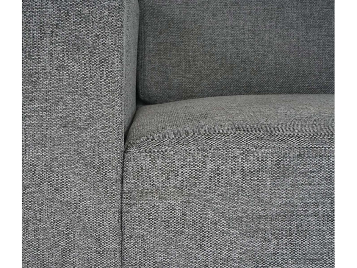 Canapé modulable 4 places gris tissu