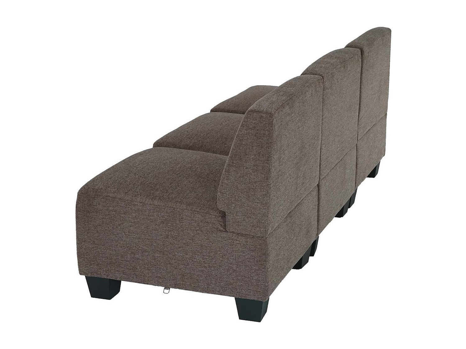 Canapé modulable 3 places marron tissu