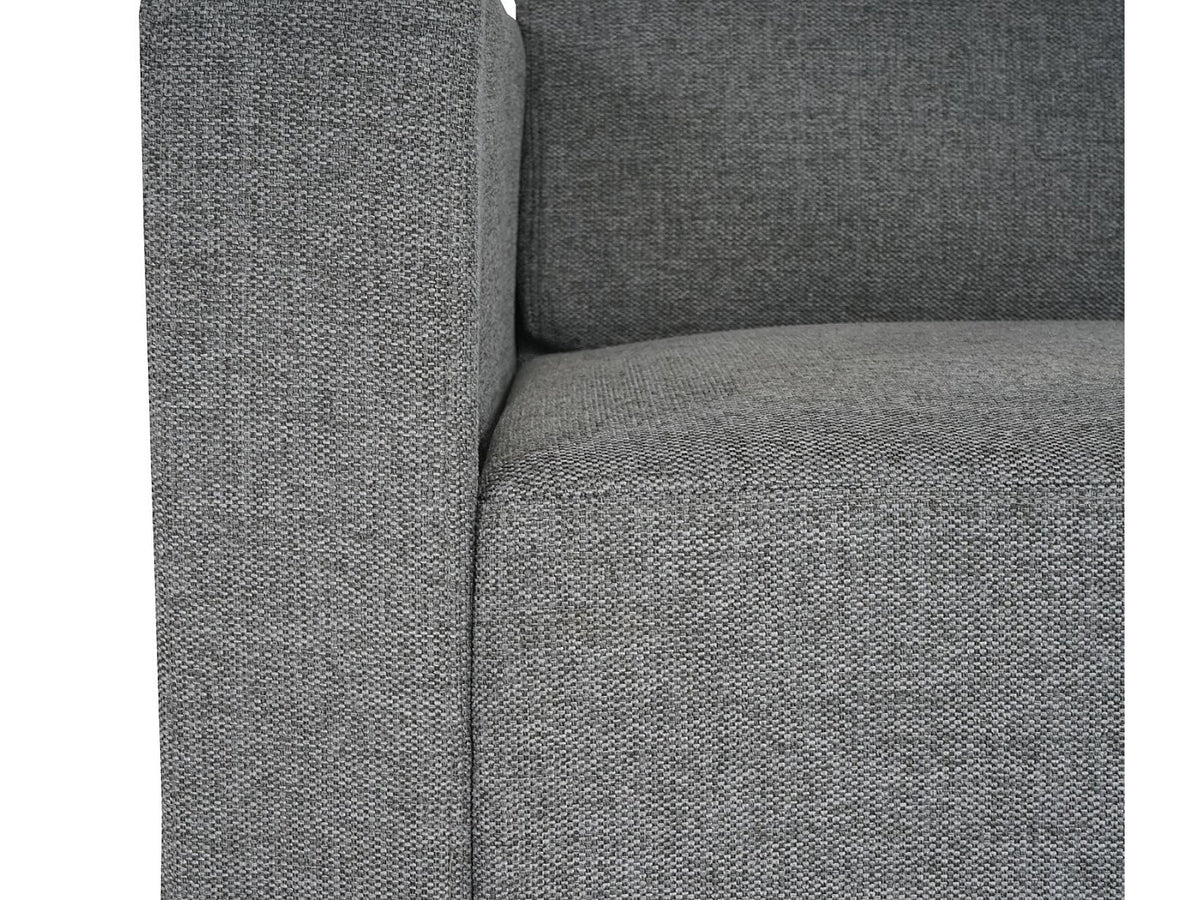 Canapé modulable 2 places gris tissu