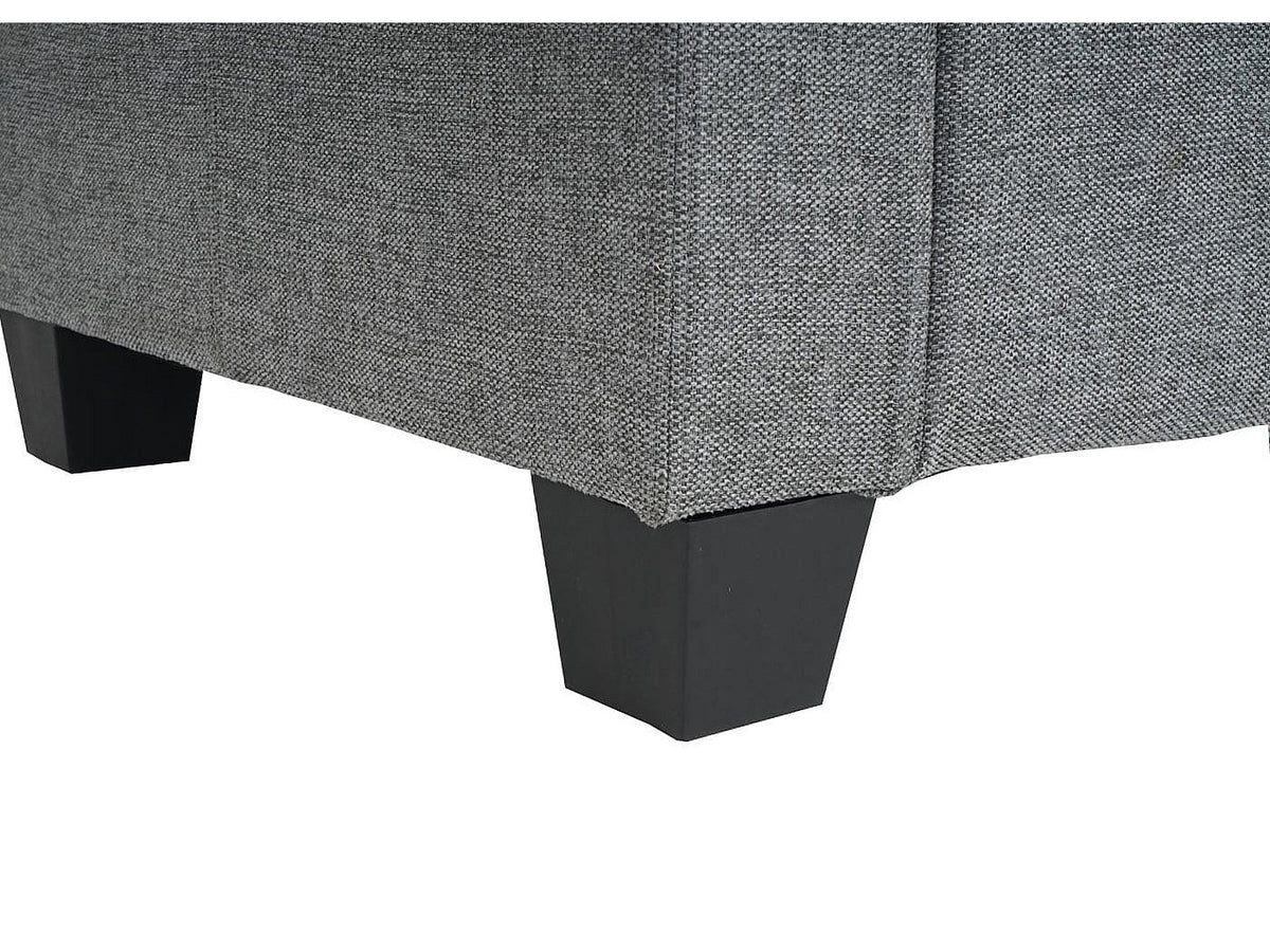 Canapé modulable 3 places gris tissu