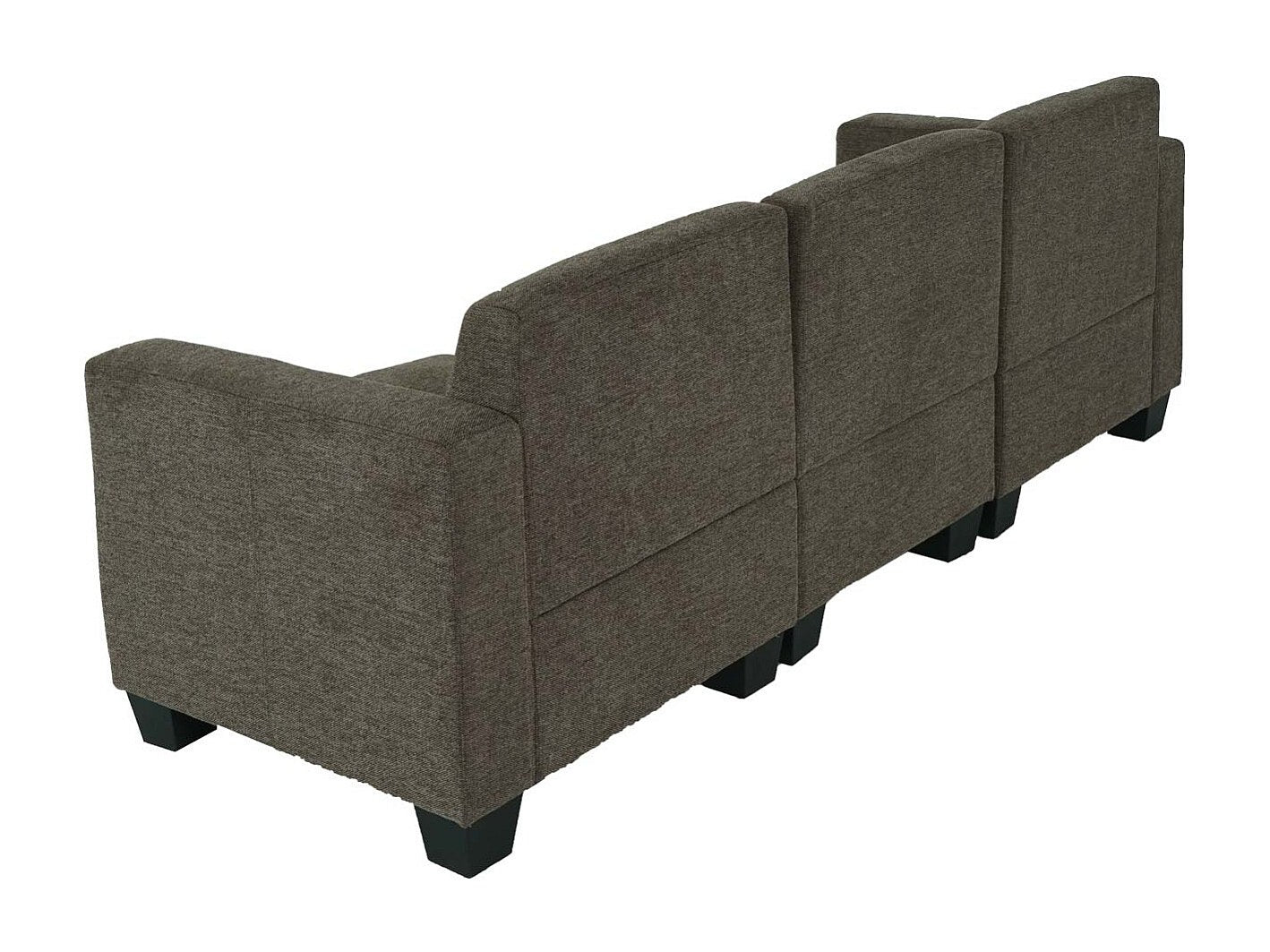 Canapé modulable 3 places marron tissu