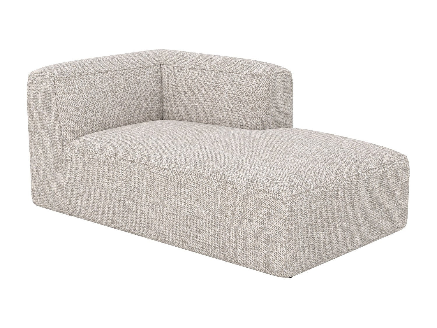 Méridienne pour canapé modulable beige tissu - Hestia