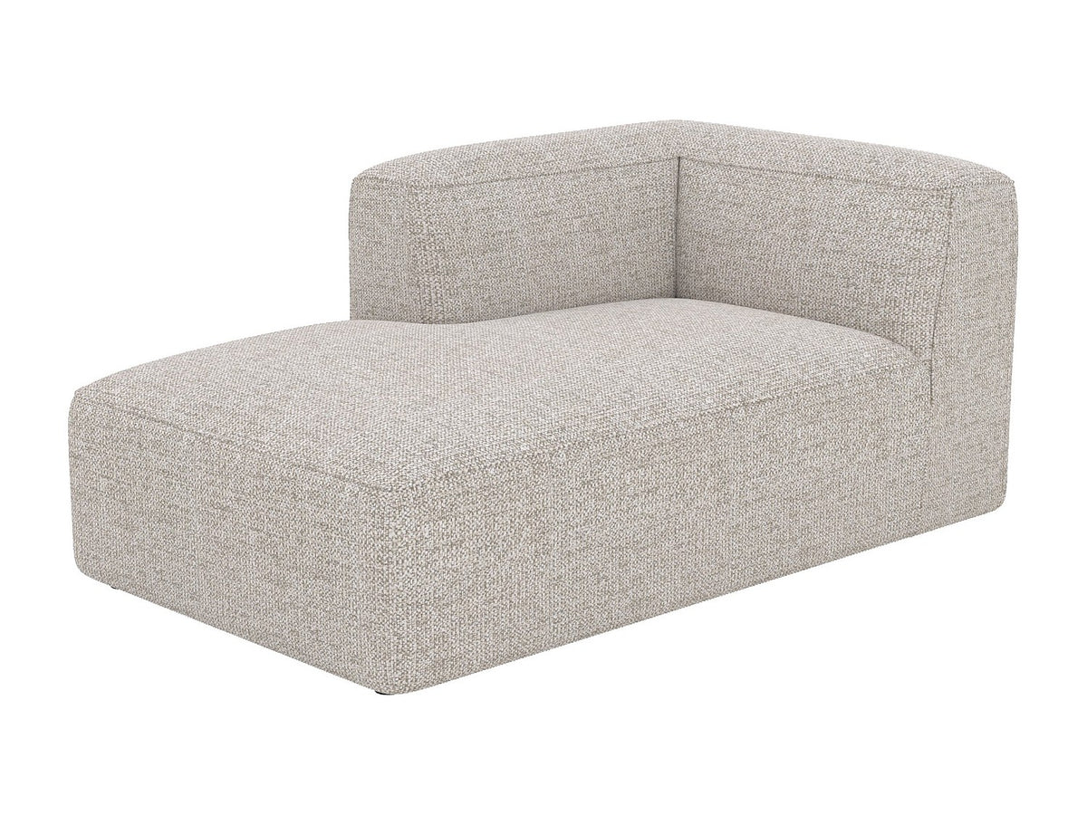 Méridienne pour canapé modulable beige tissu - Hestia