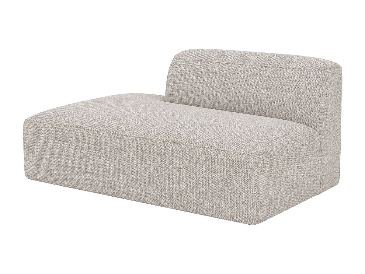Méridienne pour canapé modulable beige tissu - Hestia
