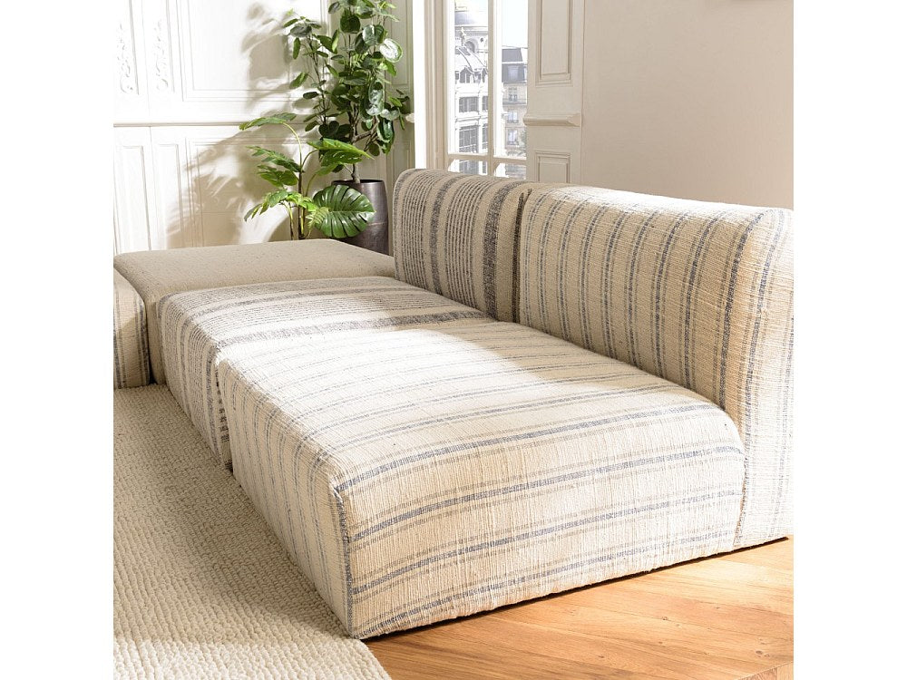 Canapé modulable gris tissu