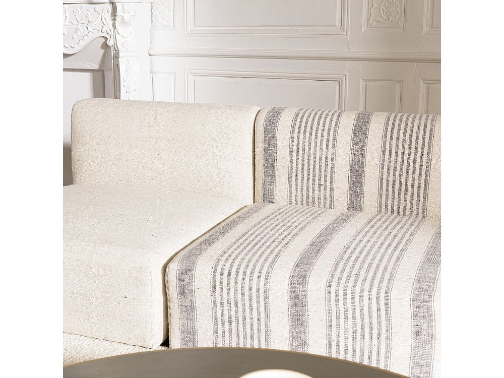 Canapé modulable gris tissu