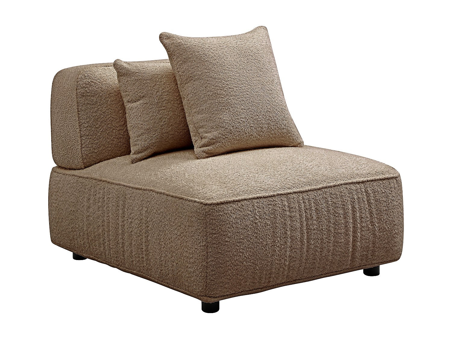 Canapé modulable panoramique taupe tissu