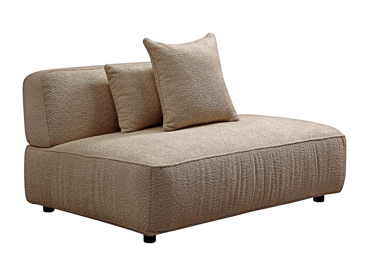 Canapé modulable panoramique taupe tissu