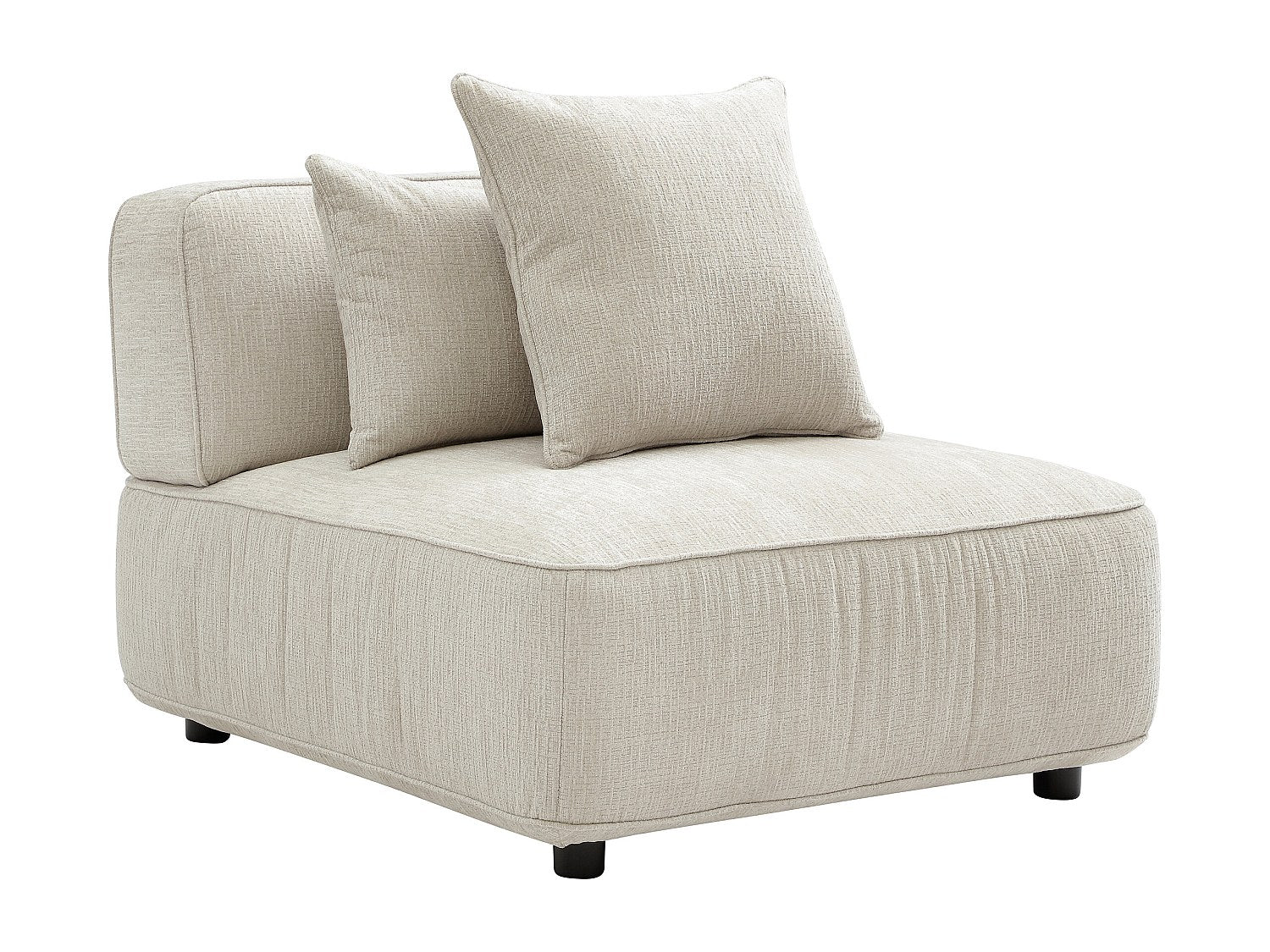 Angle pour canapé modulable beige tissu