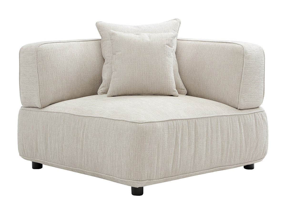 Canapé modulable panoramique beige tissu