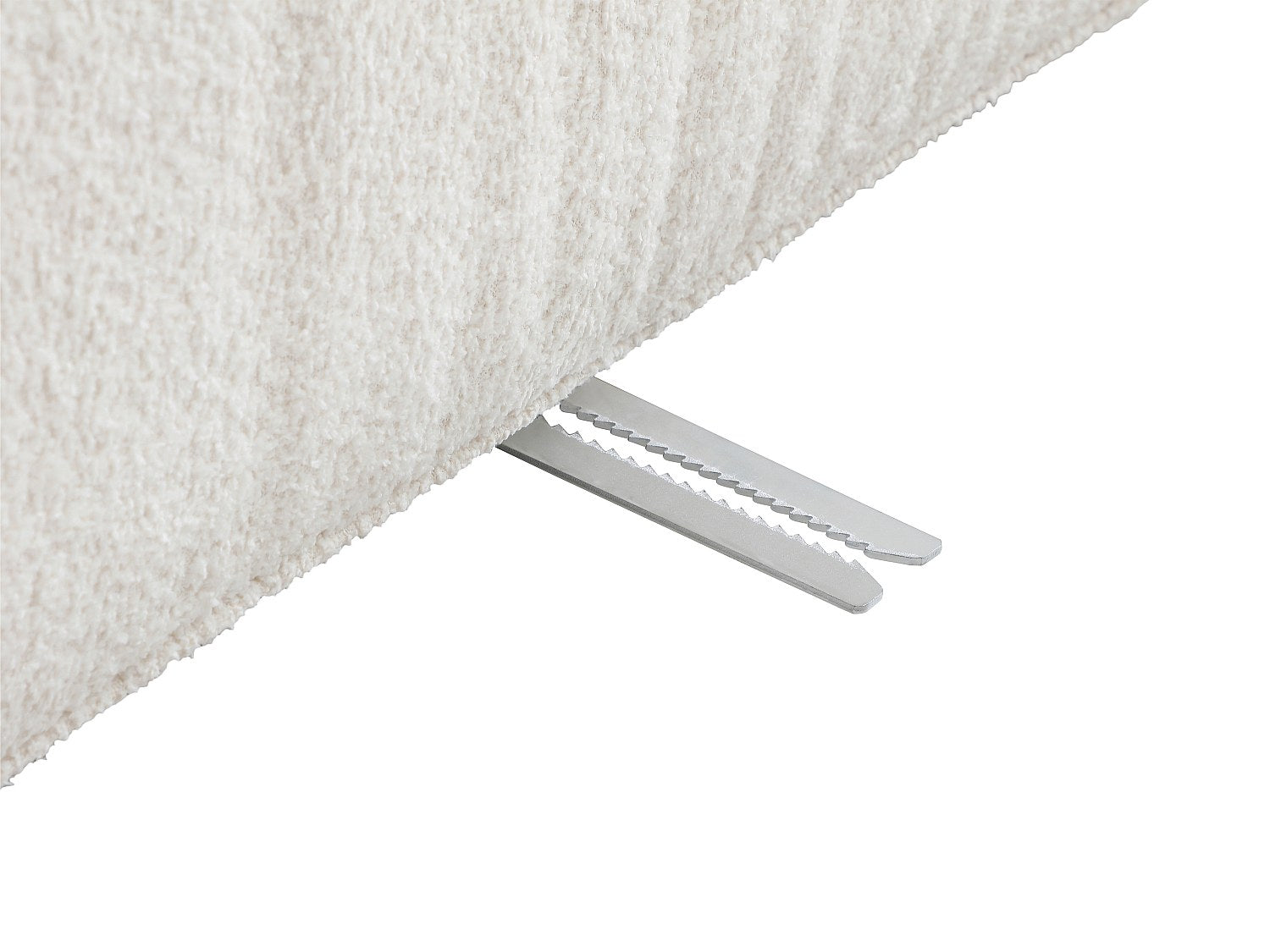 Canapé modulable 5 places blanc tissu