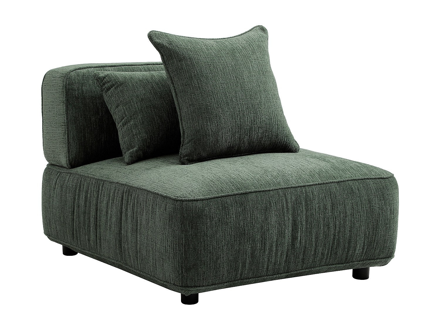 Canapé modulable 4 places vert tissu