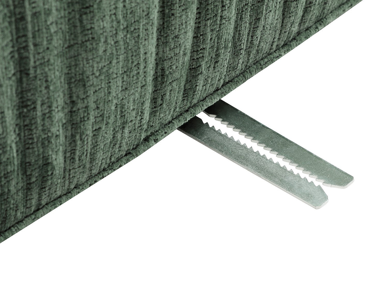 Canapé modulable 4 places vert tissu