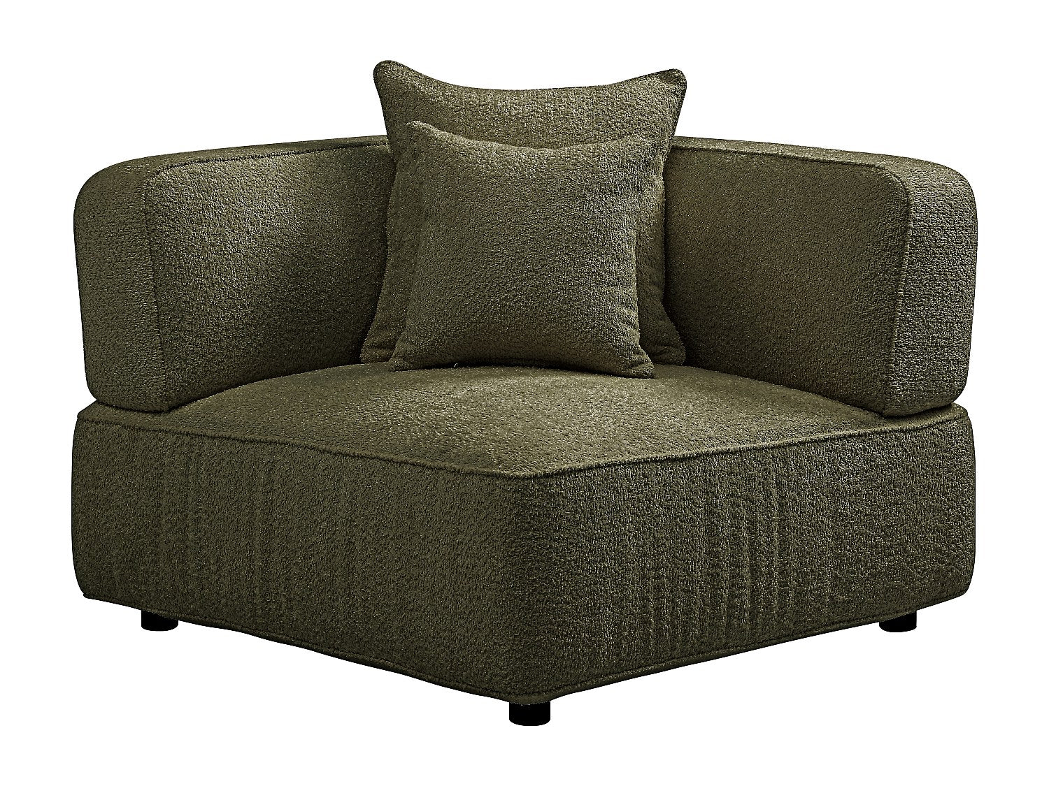 Angle pour canapé modulable vert tissu