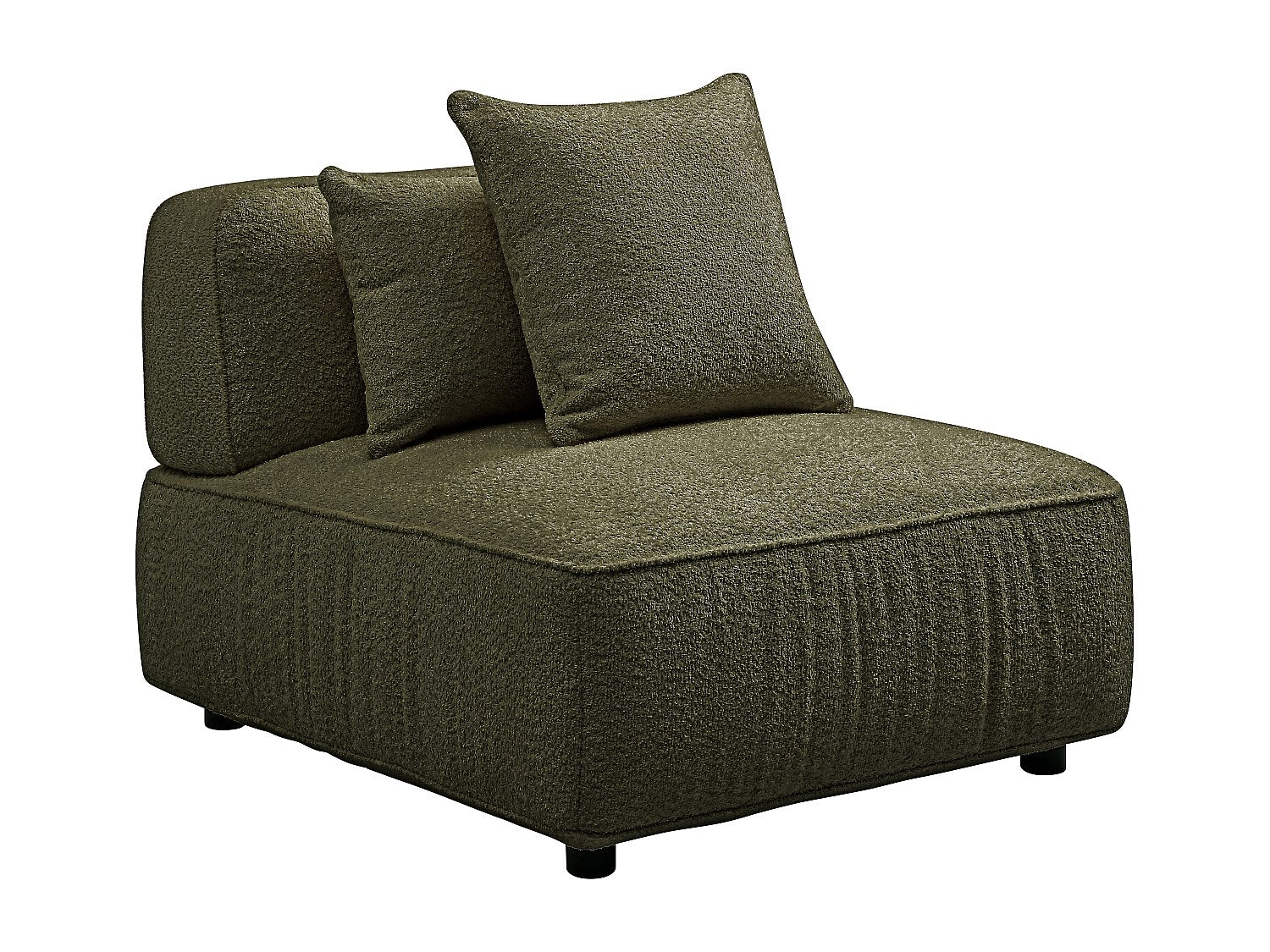Angle pour canapé modulable vert tissu