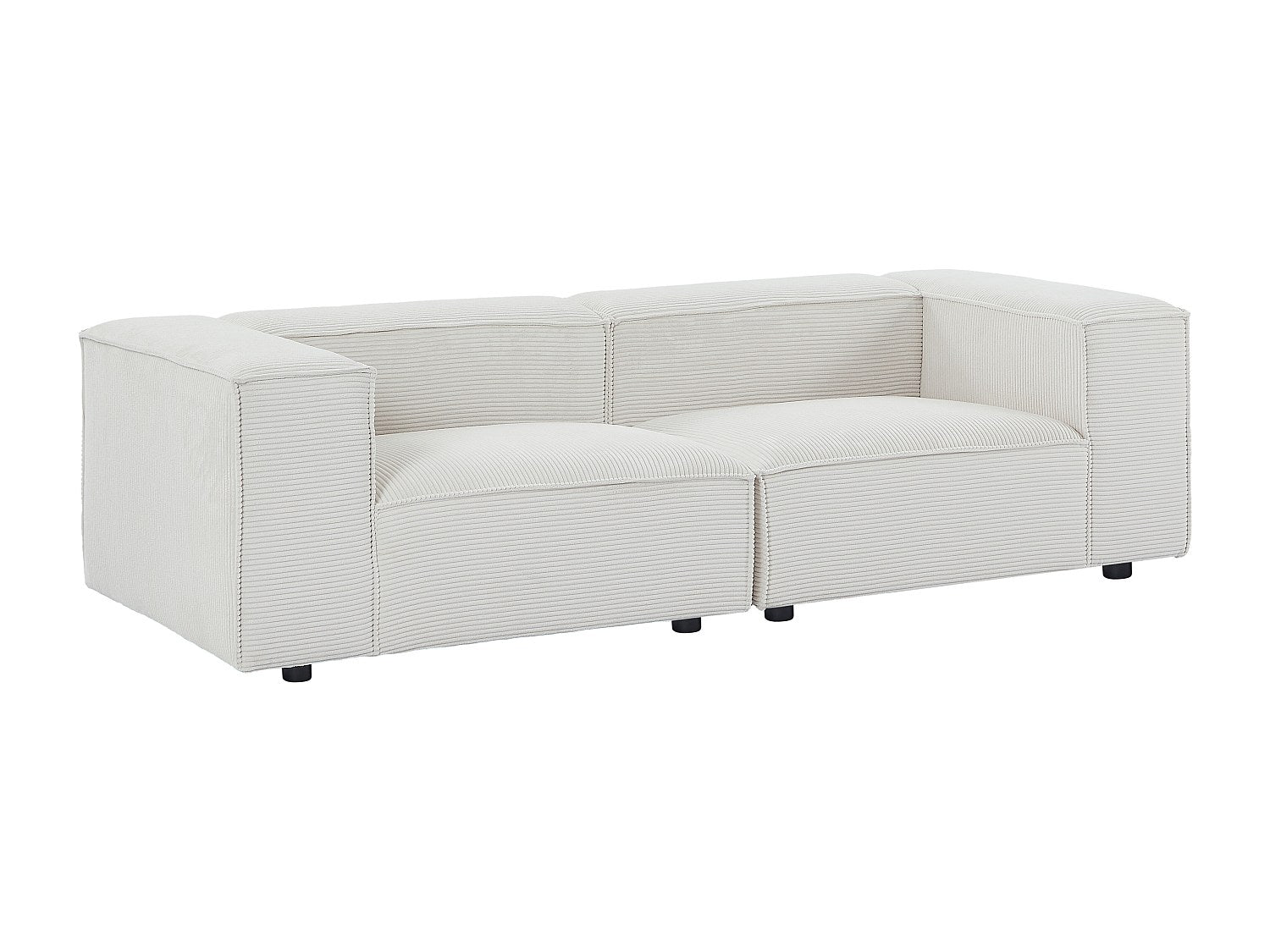 Canapé modulable 3 places beige velours