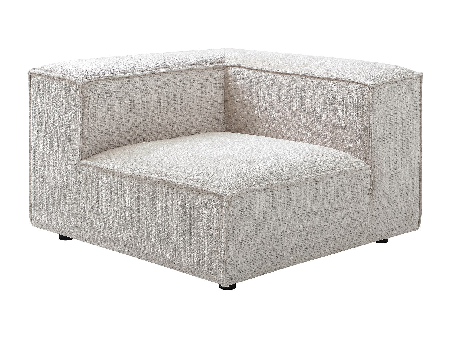 Canapé modulable 4 places beige tissu