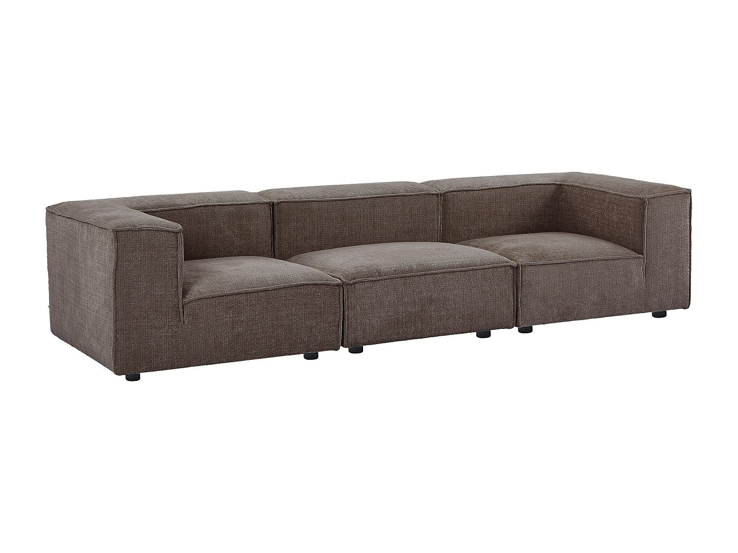 Canapé modulable 4 places taupe tissu