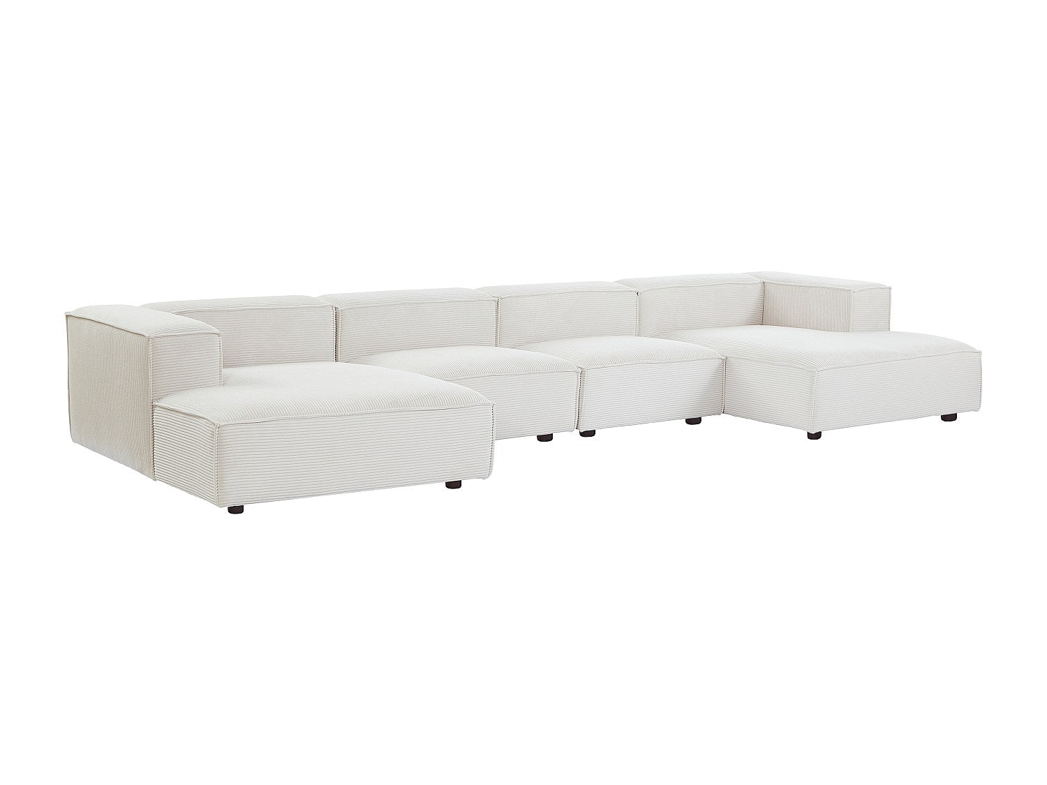Canapé modulable panoramique beige velours