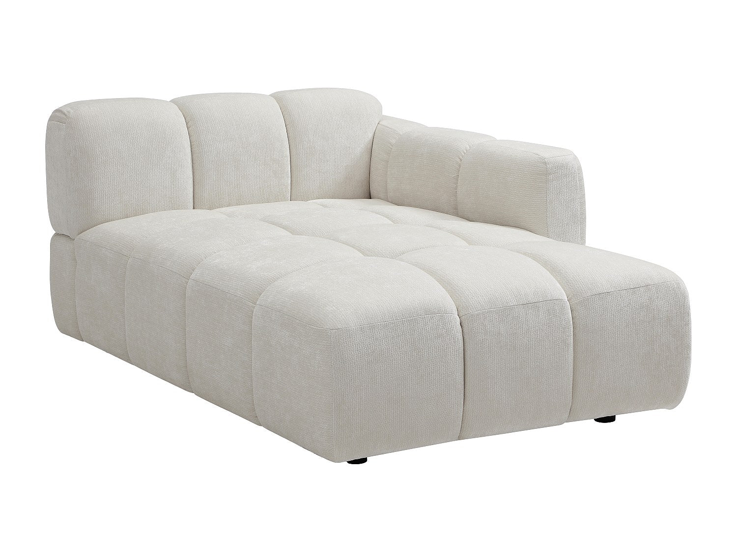 Angle pour canapé modulable blanc tissu