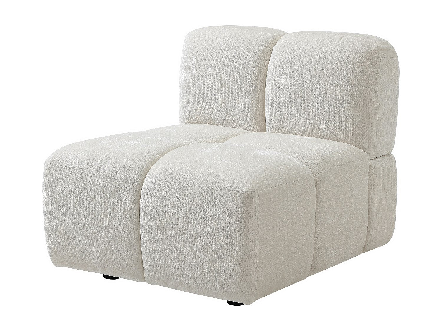 Canapé modulable panoramique blanc tissu
