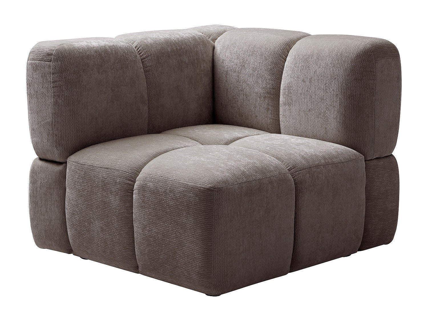Angle pour canapé modulable taupe tissu