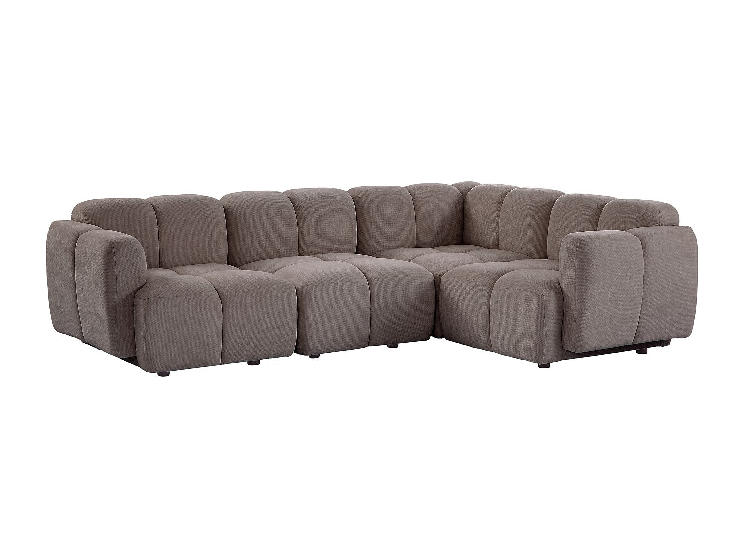 Angle pour canapé modulable taupe tissu