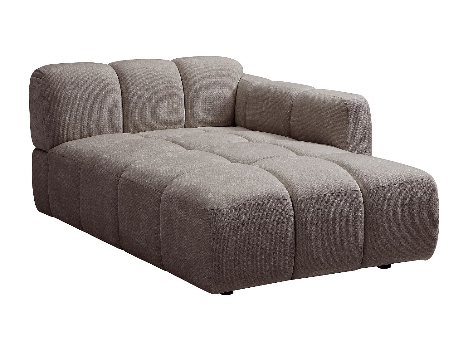 Canapé modulable panoramique taupe tissu