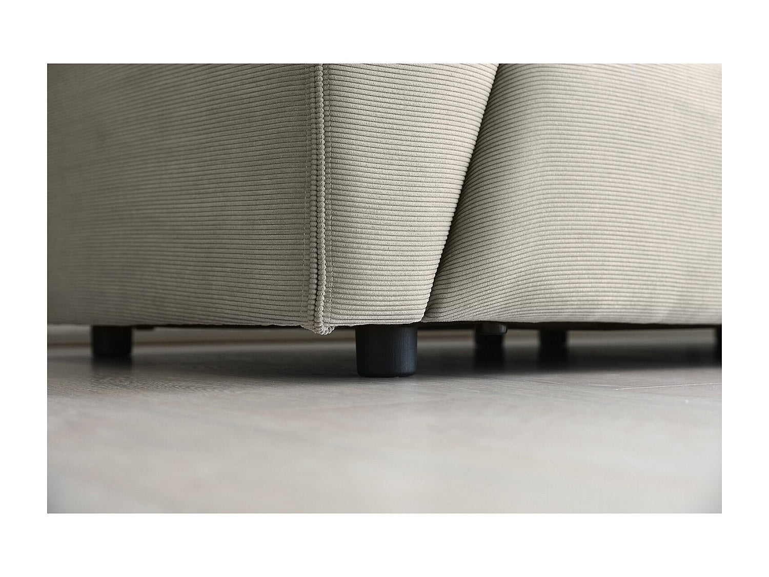 Pouf pour canapé modulable 3 places gris velours