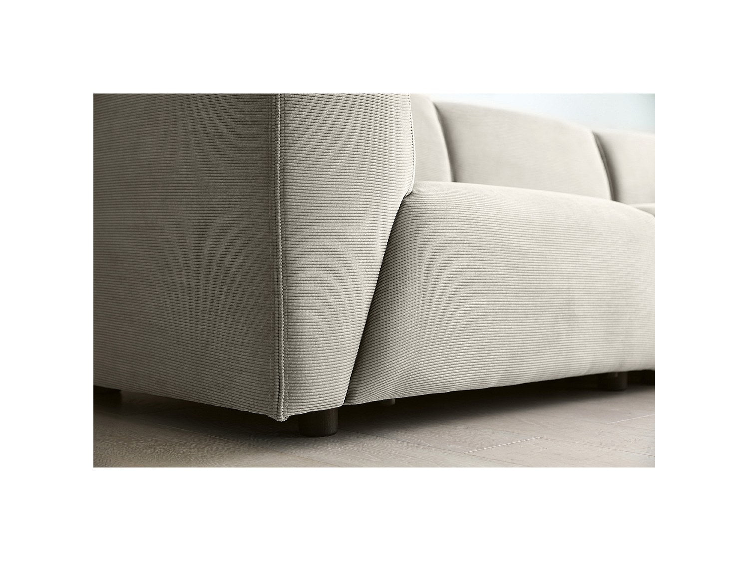 Pouf pour canapé modulable 3 places gris velours
