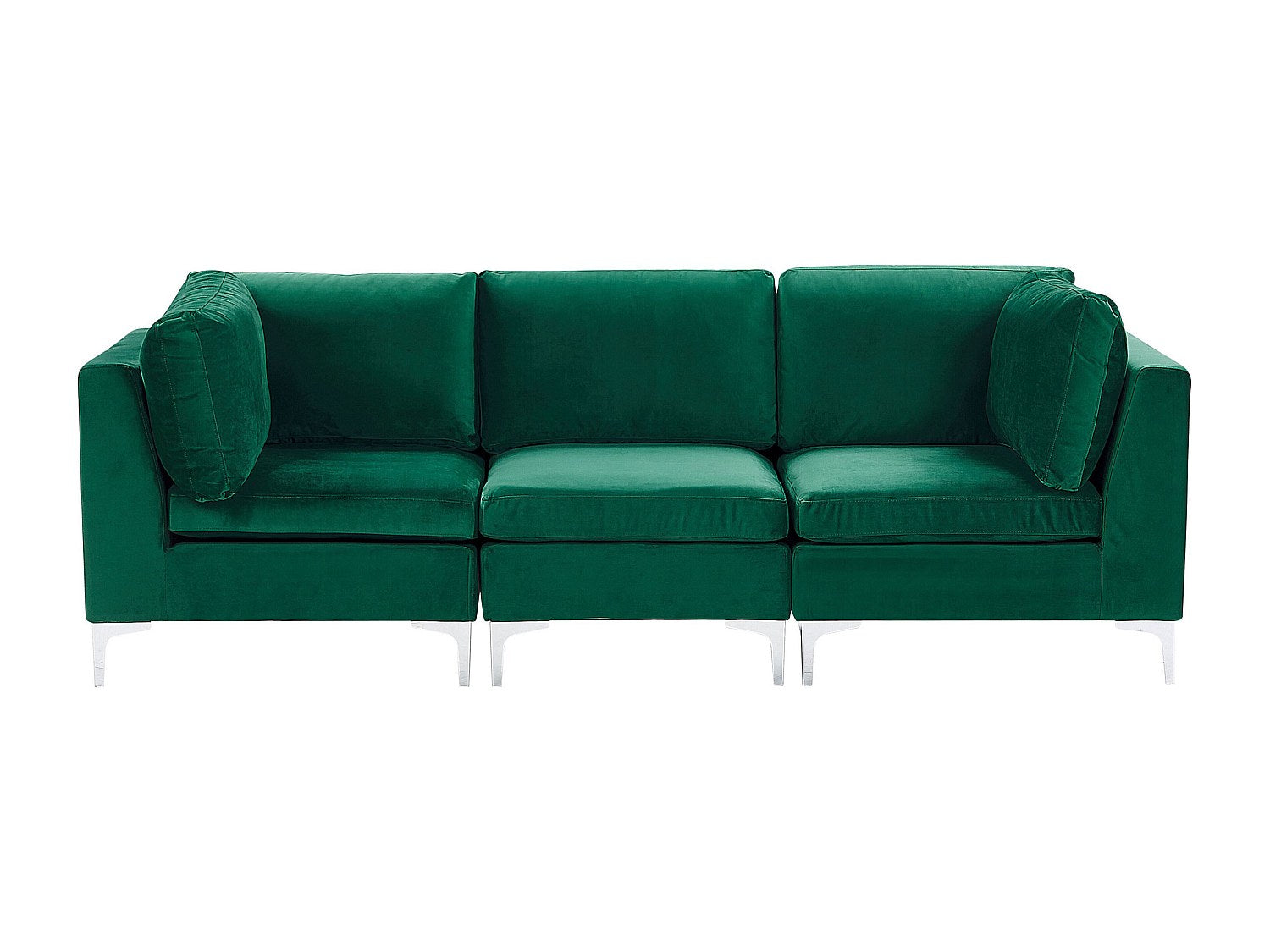 Canapé modulable 3 places vert velours