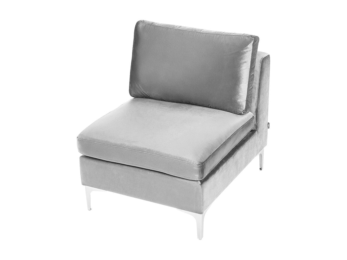 Canapé modulable 3 places gris velours