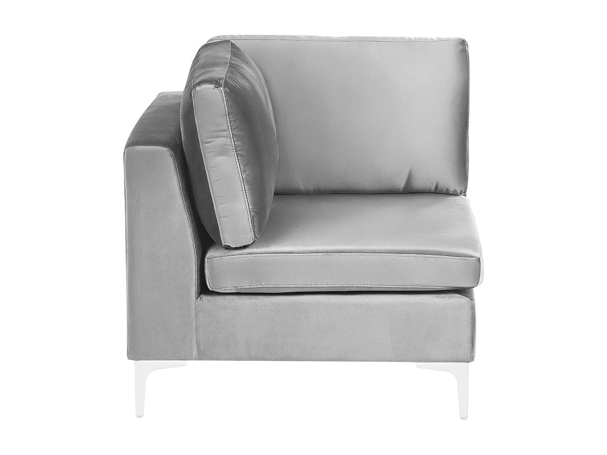 Canapé modulable 3 places gris velours