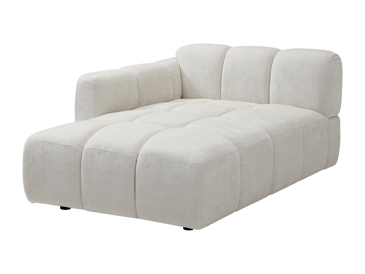 Canapé modulable panoramique blanc tissu